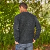 Men's Irish Aran Knit Half-zip Sweater: Killybegs Wool Blend Jumper