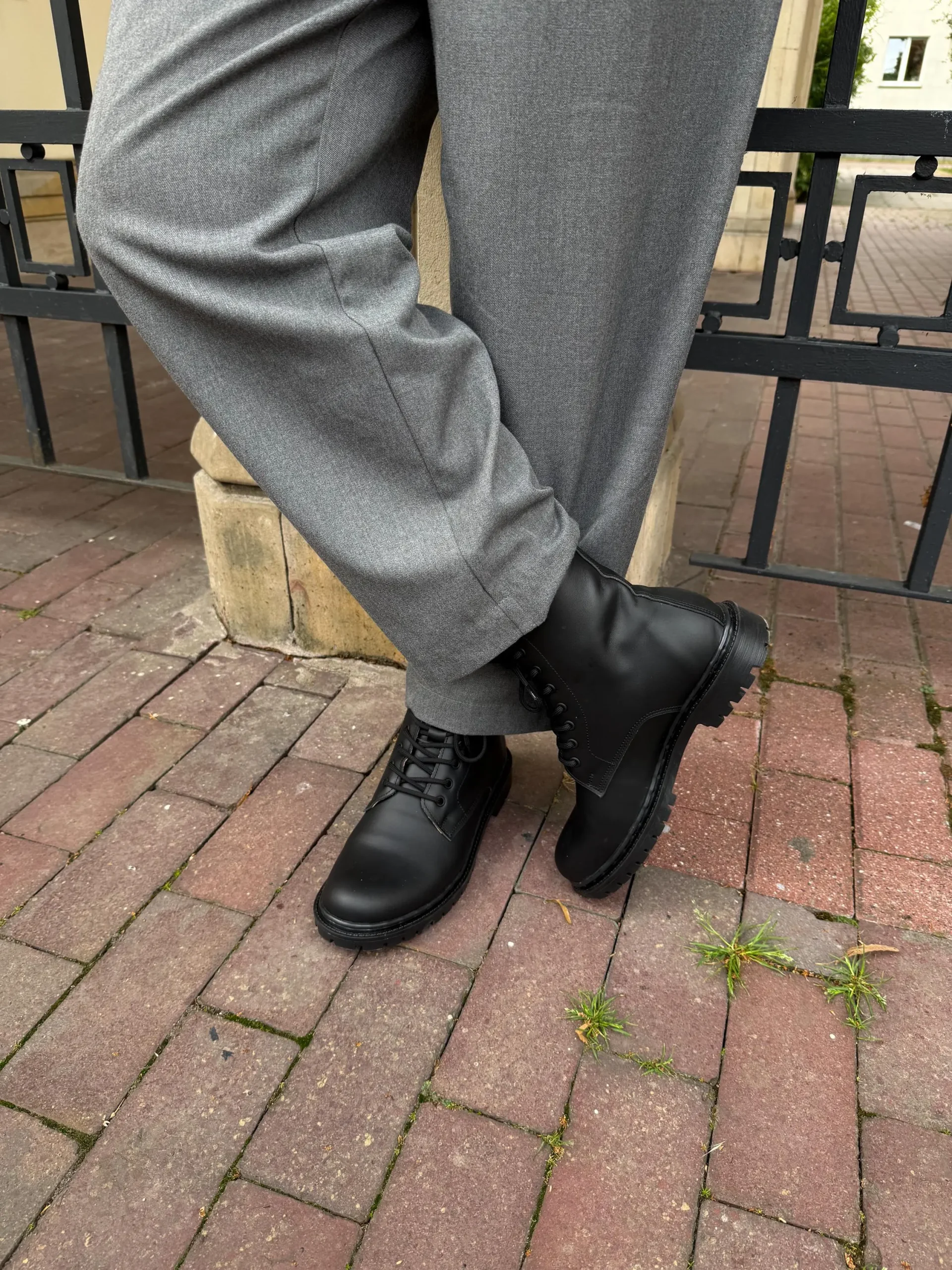 Handmade Crazy Horse Leather Ankle Boots Unisex Vintage