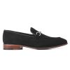 Men's Suede Loafers And Derby Shoes Black Footwear