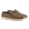 Tan Suede Derby Shoes And Beige Loafers Bella
